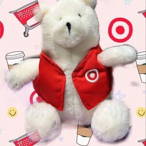 Giggle Scape Target 🎯 White Plush Bear with Red Vest